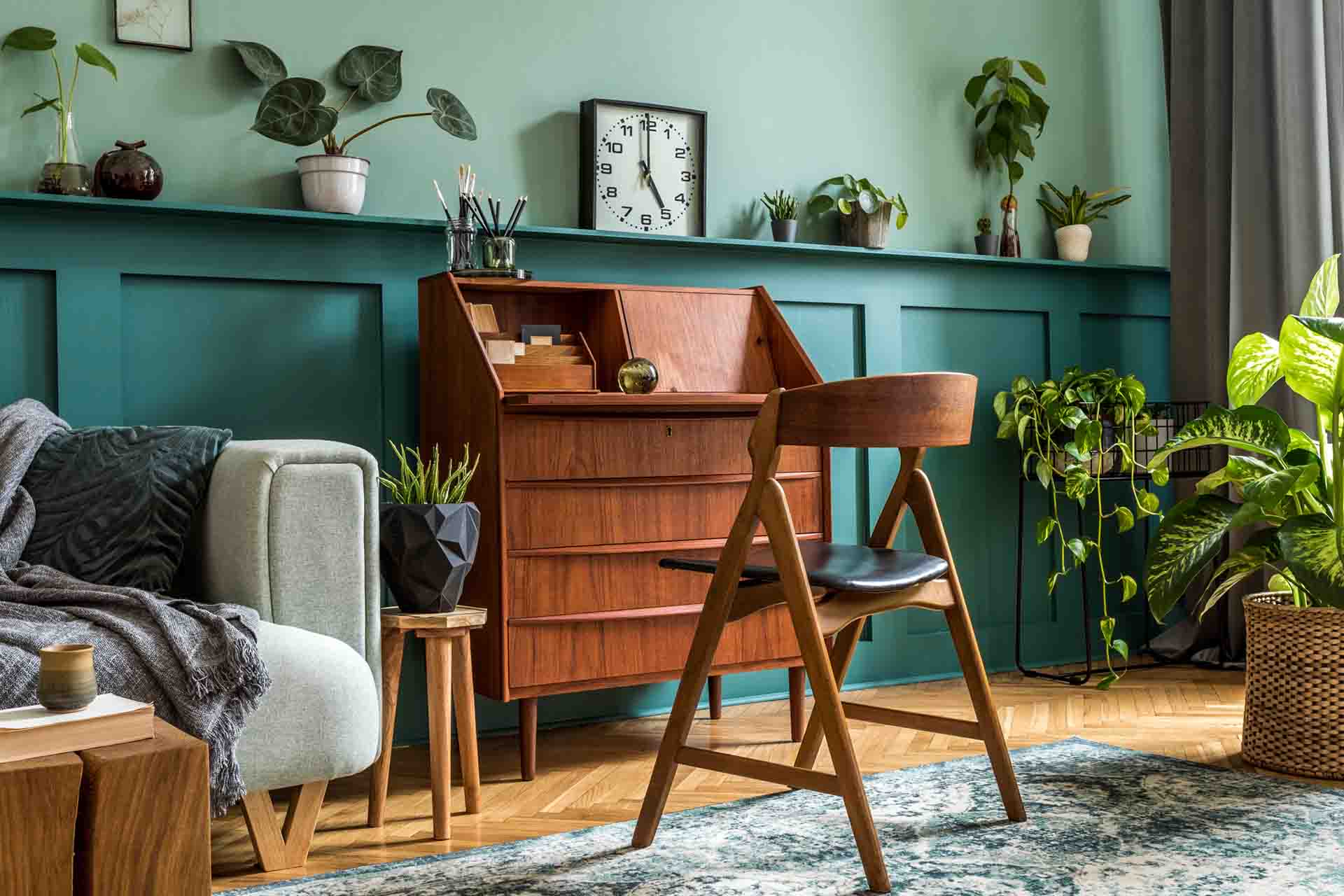 wooden cabinet refinished